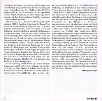 CD Benjamin Britten: Serenade • Les Illuminations • Nocturne