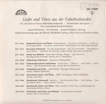 SP Brněnský Rozhlasový Orchestr Lidových Nástrojů: Lieder Und Tänze Aus Der Tschechoslowakei