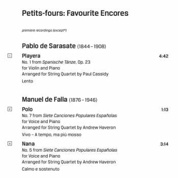 CD Brodsky Quartet: Petits-Fours Favourite Encores