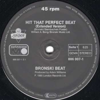 LP Bronski Beat: Hit That Perfect Beat