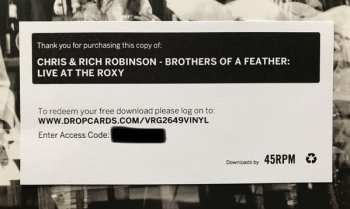 2LP Brothers Of A Feather: Live At The Roxy