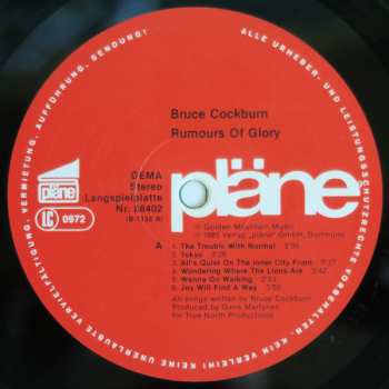 LP Bruce Cockburn: Rumours Of Glory