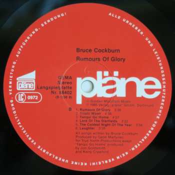 LP Bruce Cockburn: Rumours Of Glory