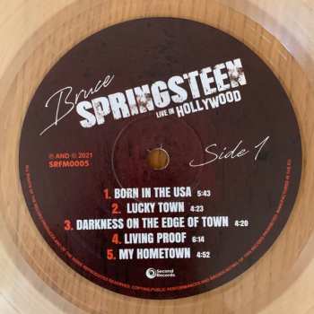LP Bruce Springsteen: Live In Hollywood (WNEW FM Broadcast: The Hollywood Center Studios, Hollywood, California, 5th June 1992) CLR