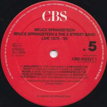 5LP/Dobozkészlet Bruce Springsteen & The E-Street Band: Live/1975-85
