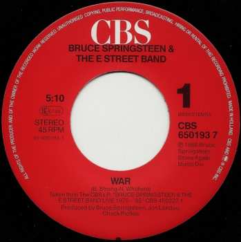 SP Bruce Springsteen & The E-Street Band: War