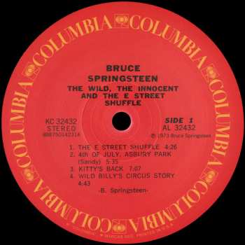 LP Bruce Springsteen: The Wild, The Innocent &  The E Street Shuffle
