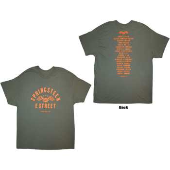 Merch Bruce Springsteen: Bruce Springsteen Unisex T-shirt: Tour '24 Arch Flag (green) (back Print & Ex-tour) (x-large) XL