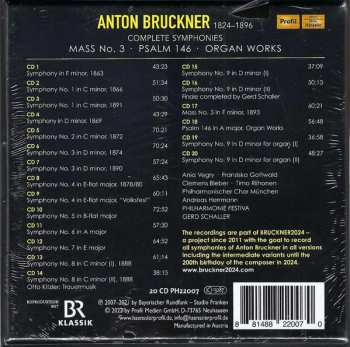 20CD/Dobozkészlet Anton Bruckner: Complete Symphonies • Mass No. 3 • Psalm 146 • Organ Works