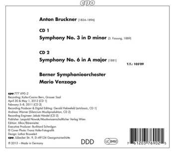 2CD Anton Bruckner: 3 & 6