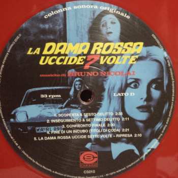 2LP Bruno Nicolai: La Dama Rossa Uccide 7 Volte (Colonna Sonora Originale) LTD