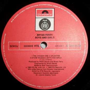 LP Bryan Ferry: Boys And Girls
