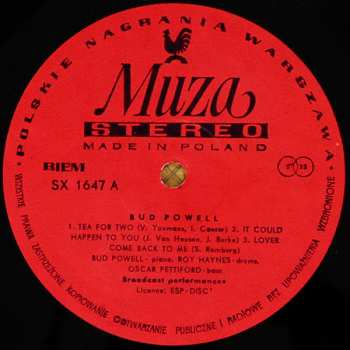 LP Bud Powell: Earl Bud' Powell