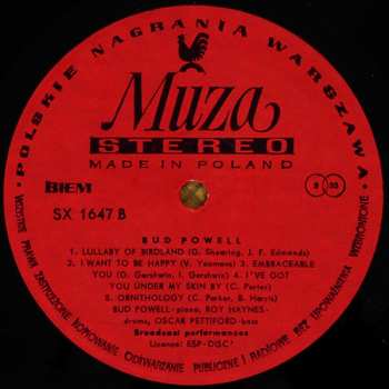 LP Bud Powell: Earl Bud' Powell