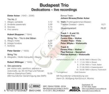 CD Peter Wöpke: Dedications