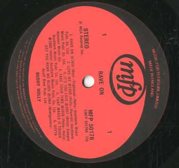 LP Buddy Holly: Rave On