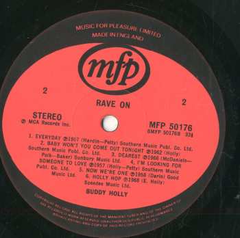 LP Buddy Holly: Rave On