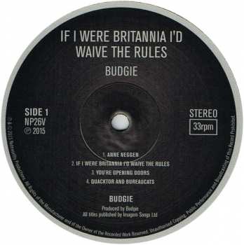 LP Budgie: If I Were Brittania I'd Waive The Rules