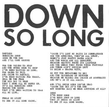 SP Burning Love: Down So Long b/w Medicine Man CLR