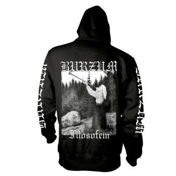 Merch Burzum: Mikina S Kapucí Filosofem Logo Burzum 2018 S