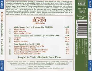 CD Ferruccio Busoni: Violin Sonatas / Four Bagatelles