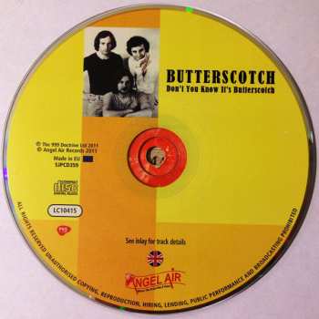 CD Butterscotch: Don’t You Know It's Butterscotch