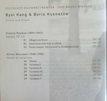 CD Boris Kusnezow: Works For Violin And Piano By Beethoven, Brahms, Poulenc, Messiaen