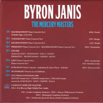 9CD/Dobozkészlet/Blu-ray Byron Janis: The Mercury Masters LTD