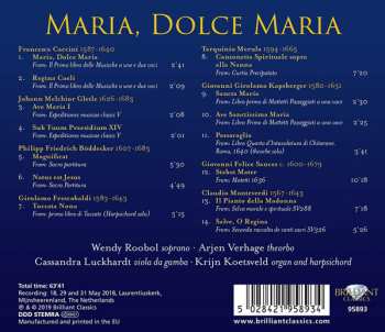 CD Claudio Monteverdi: Maria, Dolce Maria