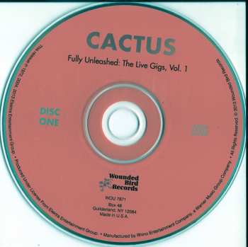 2CD Cactus: Fully Unleashed: The Live Gigs, Vol. 1