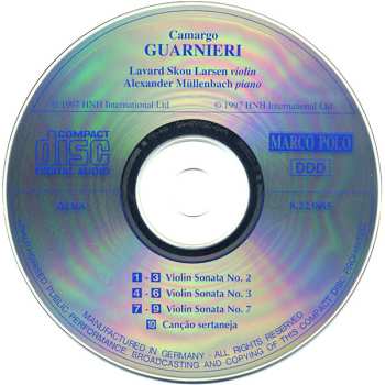 CD Mozart Camargo Guarnieri: Violin Sonatas Nos. 2, 3 & 7 / Canção Sertaneja