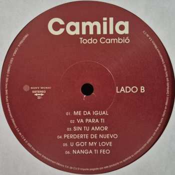 LP Camila: Todo Cambió