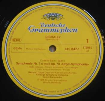 CD The Chicago Symphony Orchestra: Saint-saens: Symphony 3