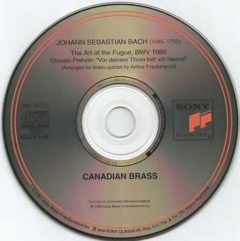 CD Johann Sebastian Bach: The Art Of The Fugue
