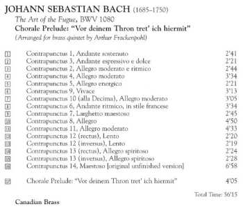 CD Johann Sebastian Bach: The Art Of The Fugue