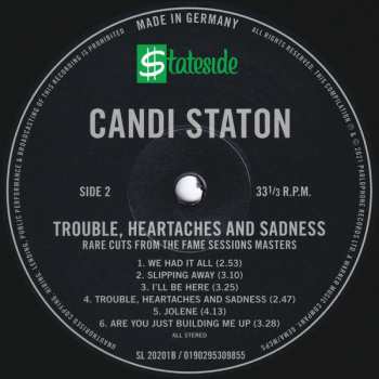 LP Candi Staton: Trouble, Heartaches And Sadness (Rare Cuts From The Fame Session Masters)