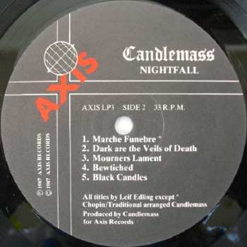 LP Candlemass: Nightfall - Clear Vinyl