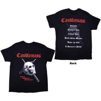Merch Candlemass: Candlemass Unisex T-shirt: Epicus Doomicus Metallicus (black) (back Print) (small) S