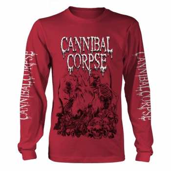 Merch Cannibal Corpse: Hosszú ujjú póló Pile Of Skulls 2018 (red)