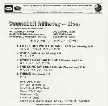CD Cannonball Adderley: Cannonball Adderley-Live! LTD