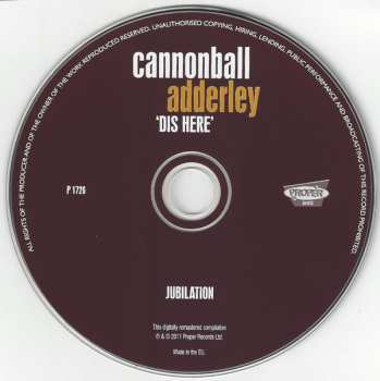 4CD Cannonball Adderley: 'Dis Here'