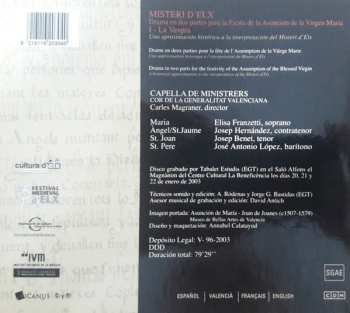 CD Capella De Ministrers: Misteri d'Elx, La Vespra