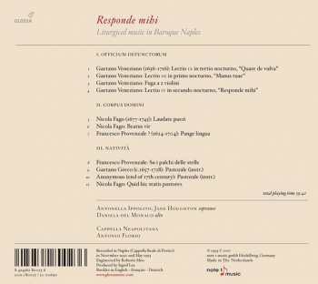 CD Cappella Neapolitana: Responde Mihi: Liturgical Music In Baroque Naples