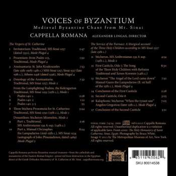 CD Cappella Romana: Voices of Byzantium