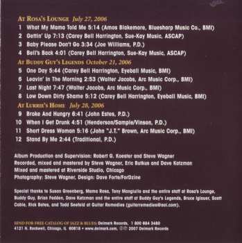 CD Carey Bell: Gettin' Up Live