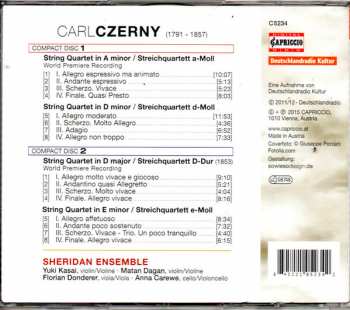 2CD Carl Czerny: String Quartets