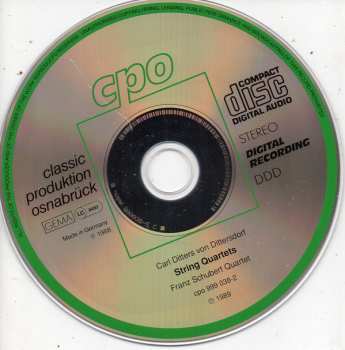 CD Carl Ditters von Dittersdorf: String Quartets 