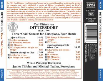 CD Carl Ditters von Dittersdorf: Three 'Ovid' Sonatas For Fortepiano, Four Hands
