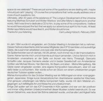 CD Carl Ludwig Hübsch's Longrun Development Of The Universe: #5 For Misha