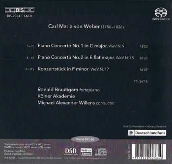 SACD Carl Maria von Weber: Complete Works For Piano And Orchestra